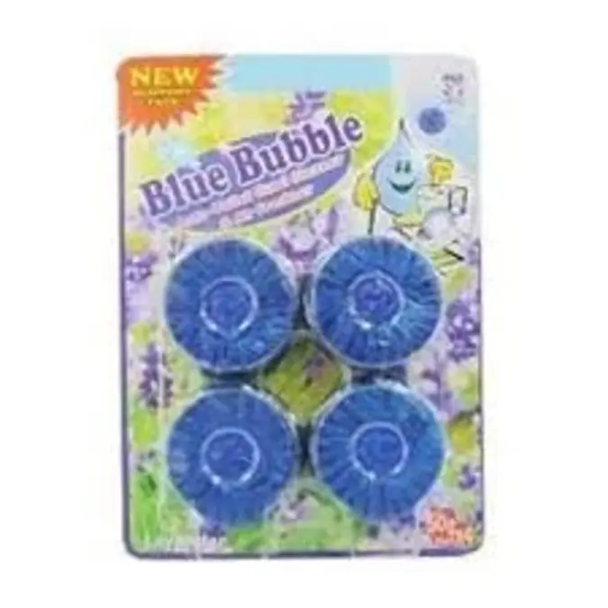 Blue Bubble Toilet Block Lavender 50g 4 Pieces